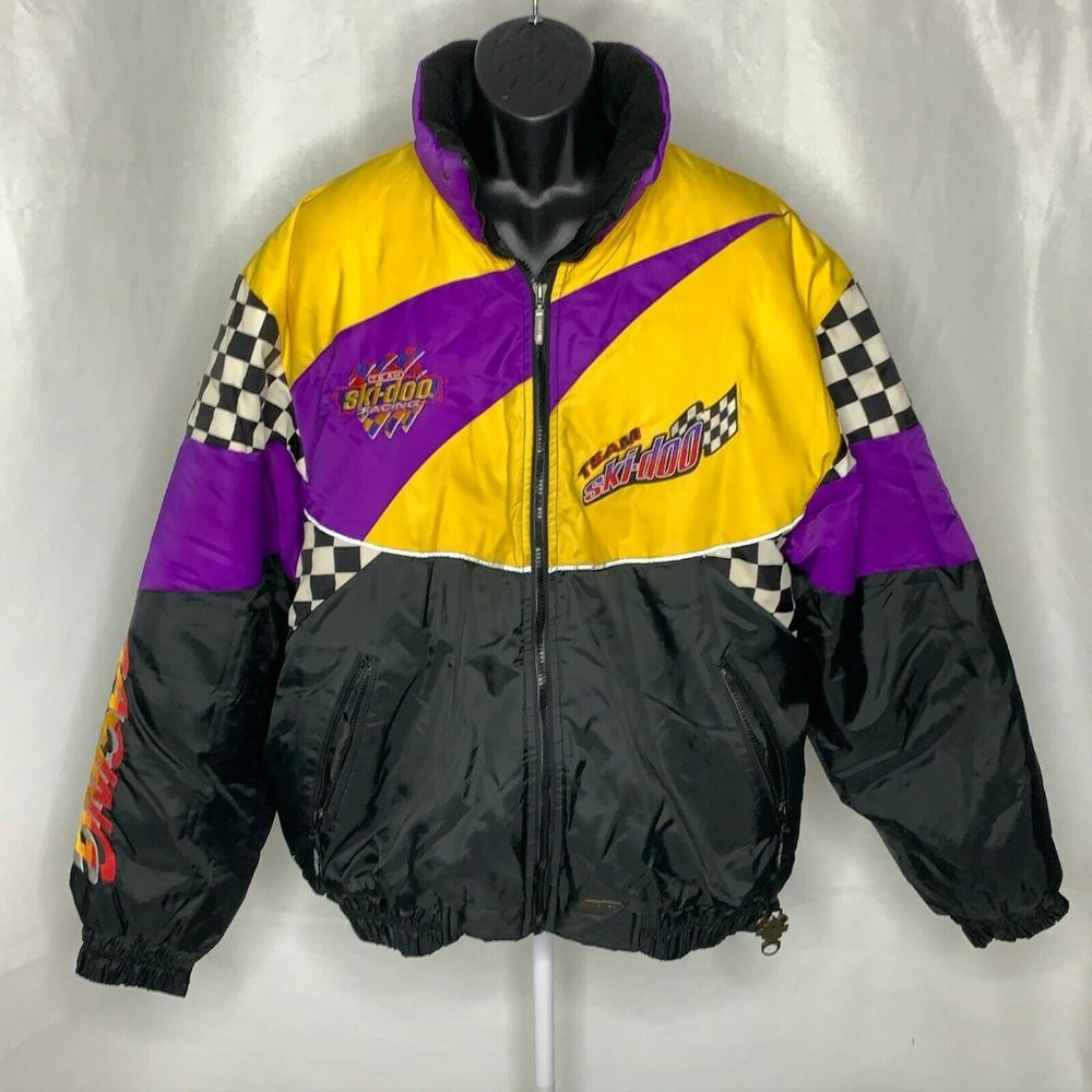 Vintage 90s Ski Doo Racing Team Jacket XXL Purple - Picture 1 of 10